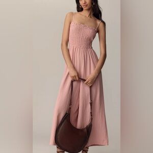 Anthropologie Strapless Pink Jumpsuit